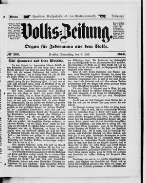 Volks-Zeitung vom 03.07.1856