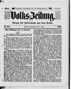 Volks-Zeitung on Jul 5, 1856