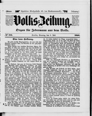 Volks-Zeitung vom 06.07.1856