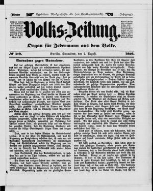 Volks-Zeitung on Aug 2, 1856