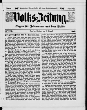 Volks-Zeitung vom 08.08.1856