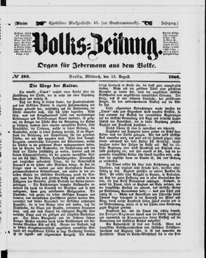 Volks-Zeitung vom 13.08.1856