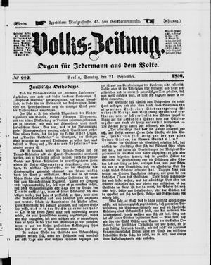 Volks-Zeitung on Sep 21, 1856