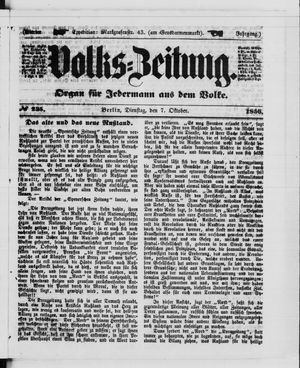 Volks-Zeitung vom 07.10.1856