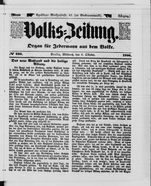 Volks-Zeitung vom 08.10.1856
