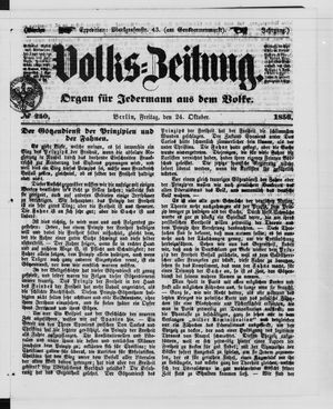 Volks-Zeitung vom 24.10.1856