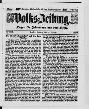Volks-Zeitung vom 26.10.1856