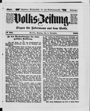 Volks-Zeitung vom 02.11.1856