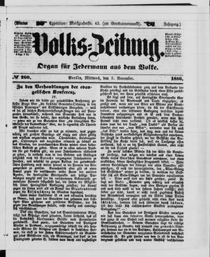 Volks-Zeitung vom 05.11.1856