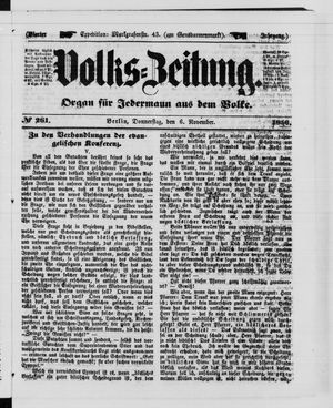 Volks-Zeitung vom 06.11.1856