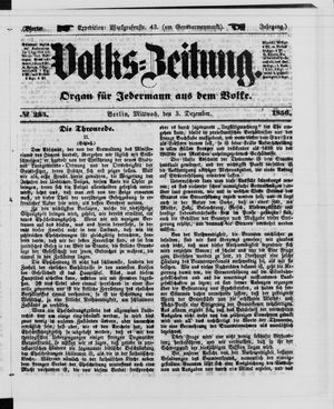 Volks-Zeitung vom 03.12.1856