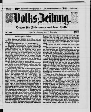 Volks-Zeitung vom 07.12.1856