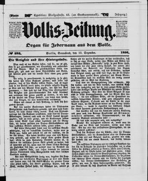 Volks-Zeitung on Dec 13, 1856