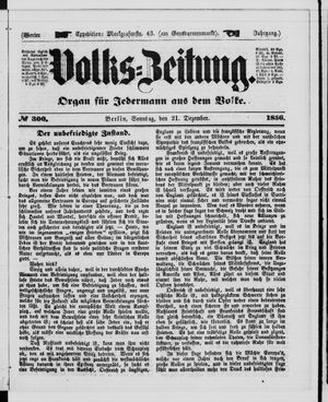 Volks-Zeitung vom 21.12.1856