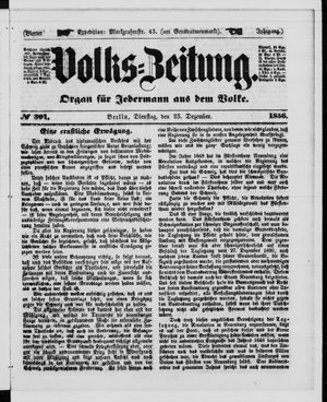 Volks-Zeitung vom 23.12.1856