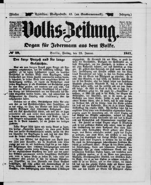 Volks-Zeitung on Jan 23, 1857