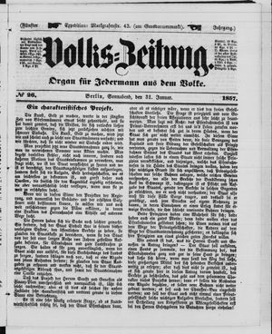 Volks-Zeitung on Jan 31, 1857