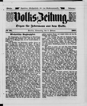 Volks-Zeitung on Feb 5, 1857