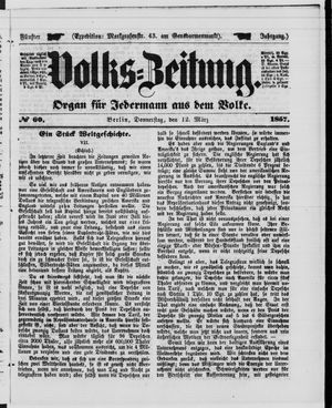 Volks-Zeitung vom 12.03.1857