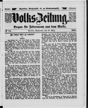 Volks-Zeitung on Mar 28, 1857