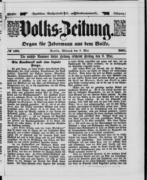 Volks-Zeitung on May 6, 1857