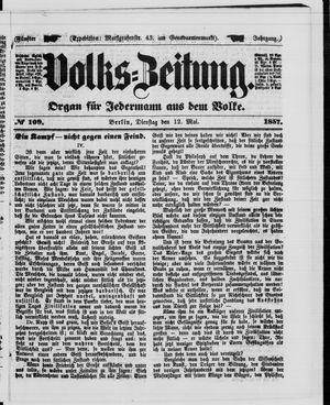Volks-Zeitung vom 12.05.1857