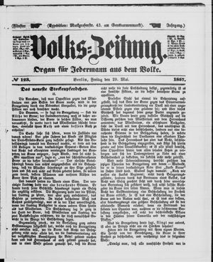 Volks-Zeitung vom 29.05.1857