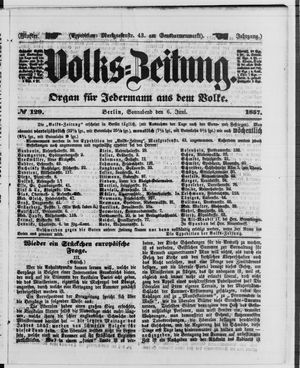 Volks-Zeitung vom 06.06.1857