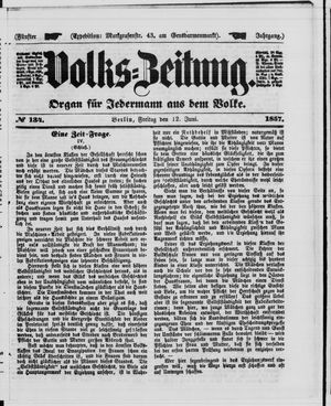 Volks-Zeitung on Jun 12, 1857