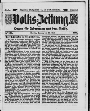 Volks-Zeitung on Jun 14, 1857