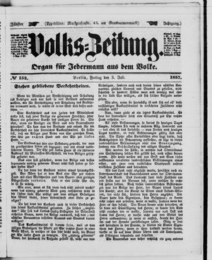 Volks-Zeitung on Jul 3, 1857