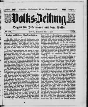 Volks-Zeitung on Jul 4, 1857