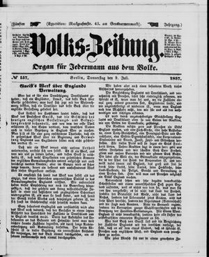 Volks-Zeitung vom 09.07.1857