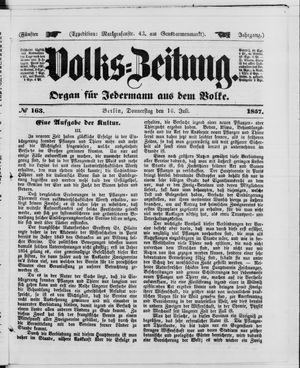 Volks-Zeitung vom 16.07.1857