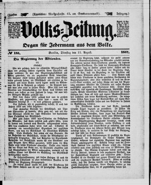 Volks-Zeitung vom 11.08.1857