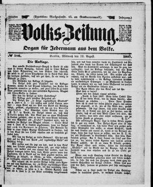 Volks-Zeitung vom 12.08.1857