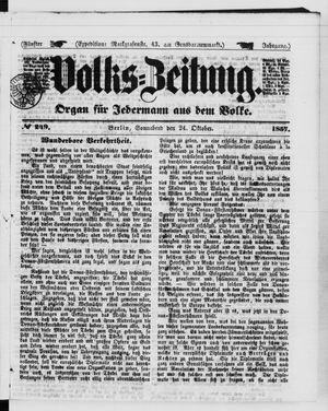 Volks-Zeitung vom 24.10.1857
