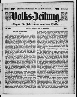 Volks-Zeitung vom 06.12.1857