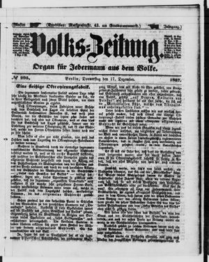Volks-Zeitung vom 17.12.1857