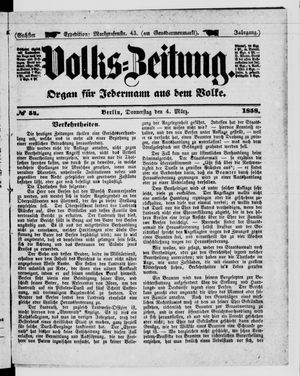 Volks-Zeitung vom 04.03.1858