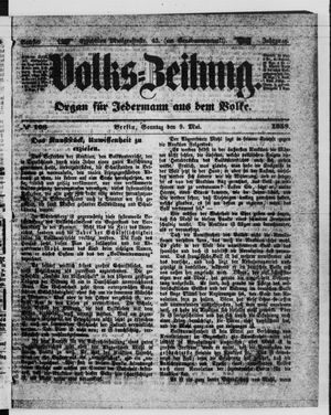 Volks-Zeitung vom 09.05.1858