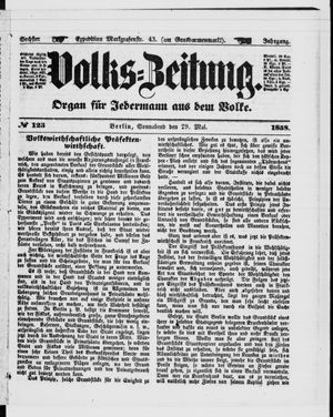 Volks-Zeitung vom 29.05.1858