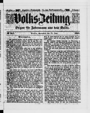 Volks-Zeitung vom 19.06.1858
