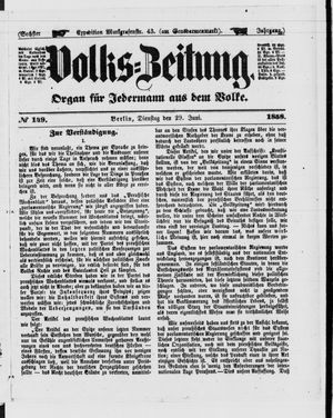 Volks-Zeitung on Jun 29, 1858