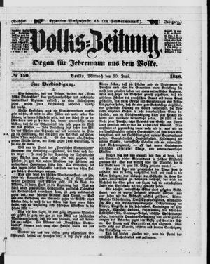 Volks-Zeitung on Jun 30, 1858