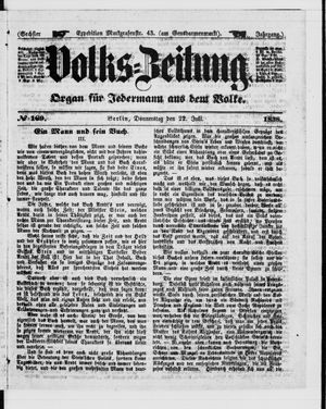 Volks-Zeitung vom 22.07.1858