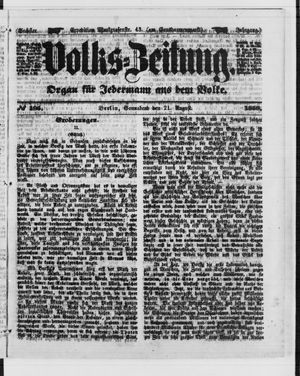 Volks-Zeitung vom 21.08.1858