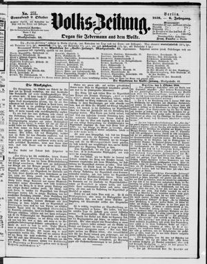 Volks-Zeitung vom 02.10.1858