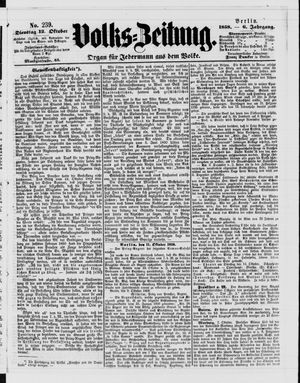 Volks-Zeitung vom 12.10.1858