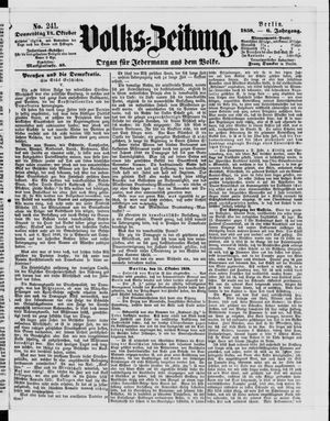 Volks-Zeitung vom 14.10.1858